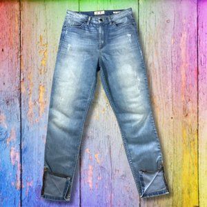 GUESS 1981 3 ZIP CROP JEAN - Distressed - Size 28.5"